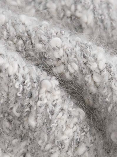 1/2. 3 NM 47% bomuld 15% Mohair 12% Uld 16% Nylon 7% Polyester 3% elastan 