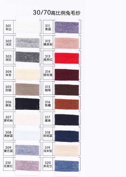 1/16nm 30% Angora hår 60% Nylon 10% viskose