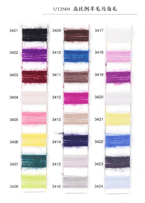 1/13NM 32% Kid Mohair 28%Mohåruld 40% Nylon