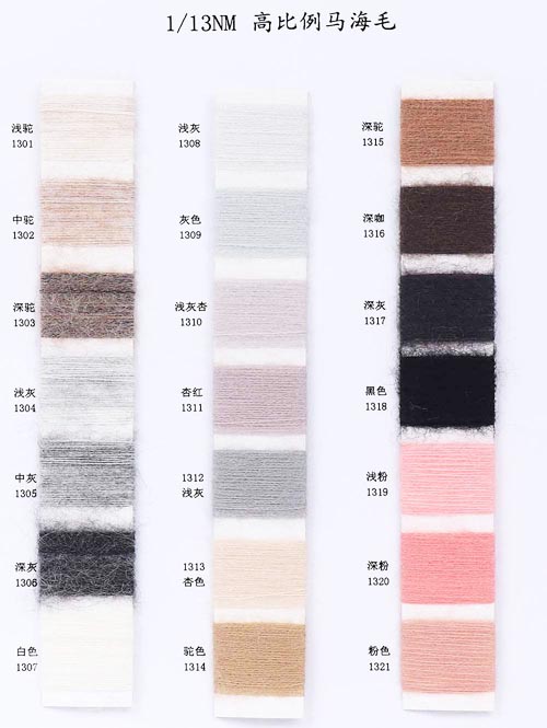 1/13 NM 30% Mohair 30% Ull 40% Nylon 